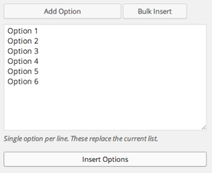 Caldera Forms Dropdown Field Bulk Options Editor