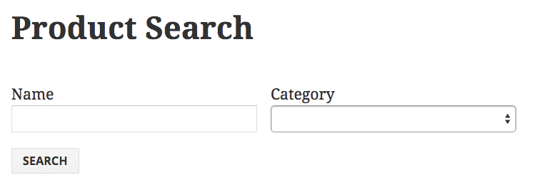 A product search form for WooCommerce Products