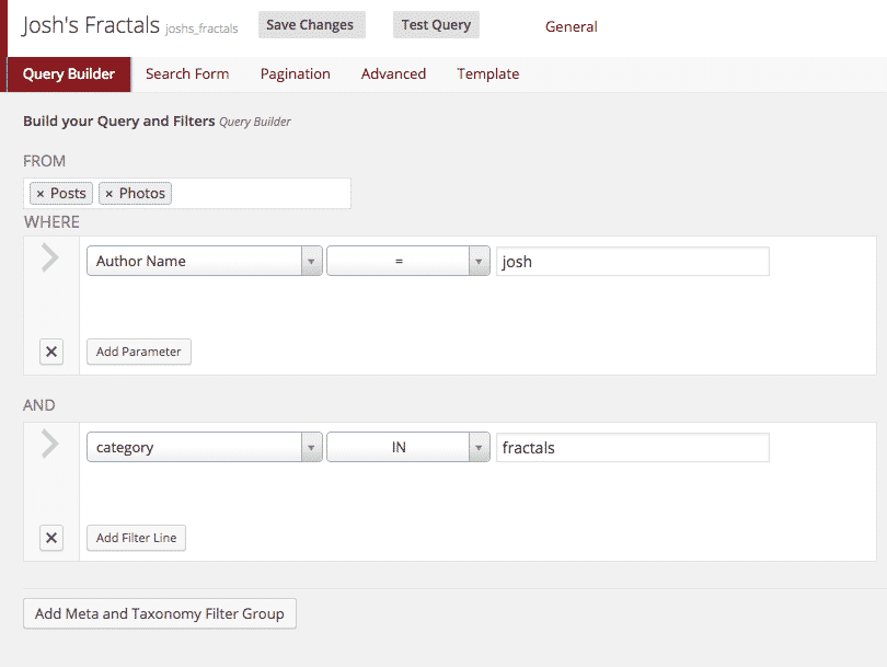 Caldera Easy Queries Query Editor