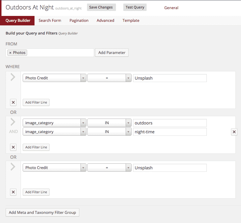 Caldera Easy Queries Query Editor