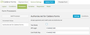 Adding The Authorize.net Processor