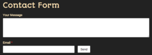 A simple contact form created with Caldera Forms