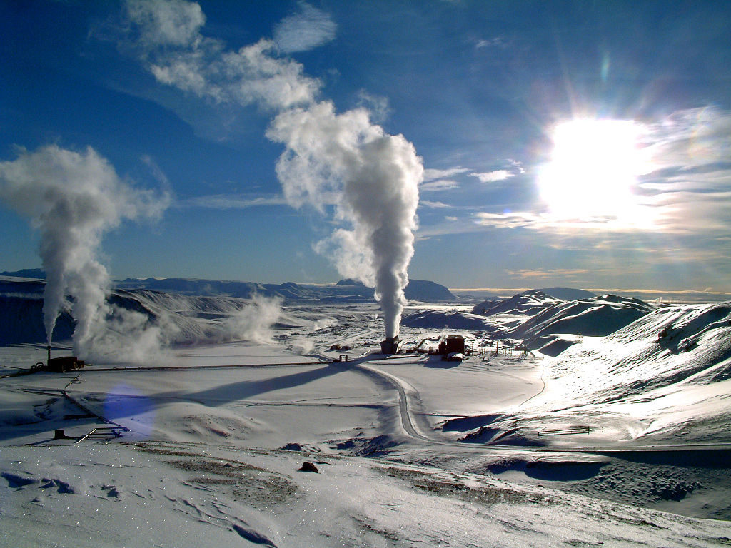 Krafla geothermal power station.