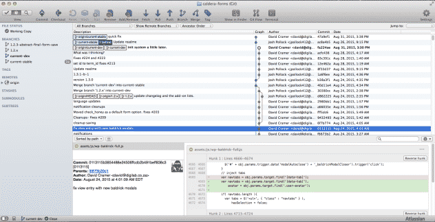 Screenshot of SourceTree Git GUI Tool