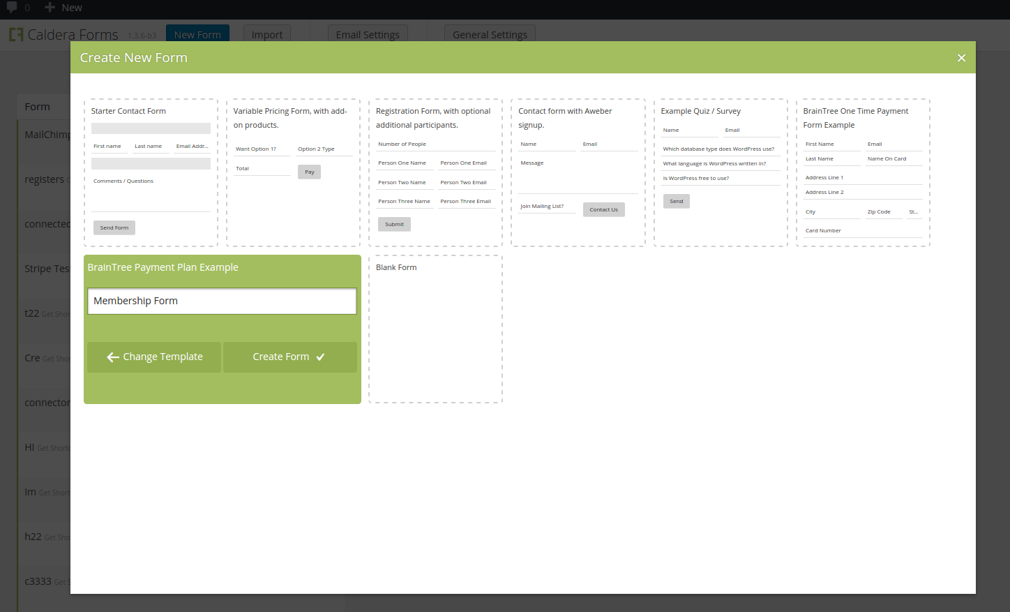 Creating a form to create subscription payments via BrainTree on your WordPress site