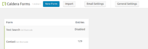 Get Caldera Forms Shortcode