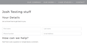 Example Caldera Forms Contact Form With Hidden Labels