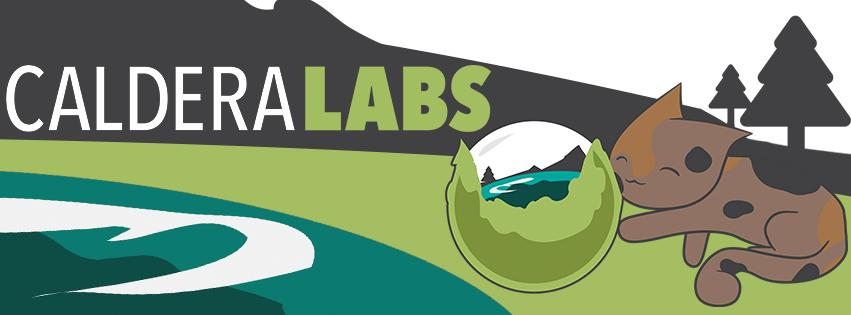 Caldera Labs banner with Catdera mascot
