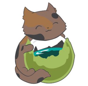 Catdera Mascot hugging Caldera globe logo