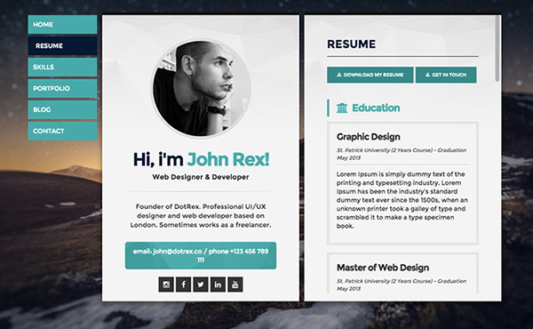 Resume Website Examples To Ideas How To Make Beauteous