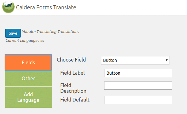 Caldera Forms Translations - Field Translations