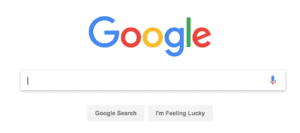 Screenshot of Google search bar