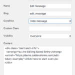 Caldera Forms Editable Form Entry HTML Field Setup