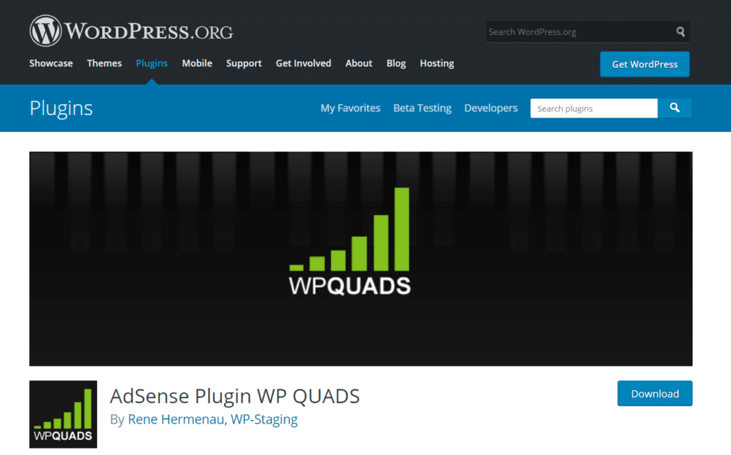 WP Quads page screenshot