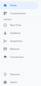 Tabs in Google Analytics