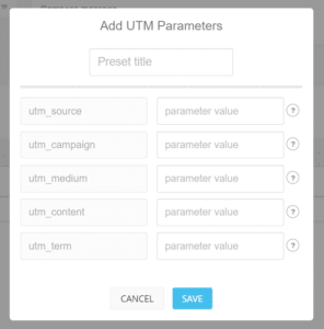 adding new UTM Parameters in Social Web Suite