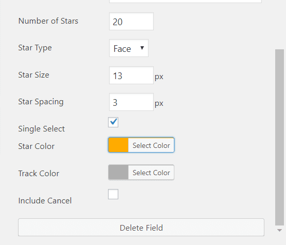 star rating design customization