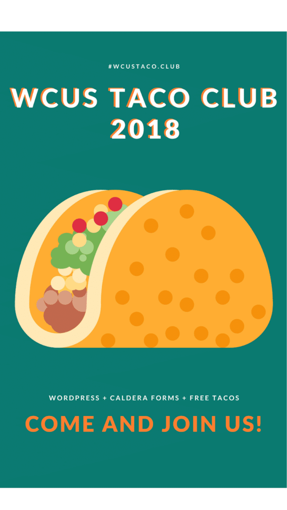 WCUS Taco Club 2018 banner