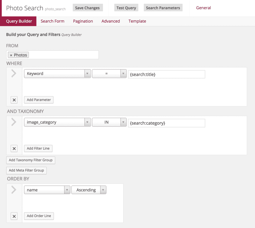 Caldera Easy Queries Search